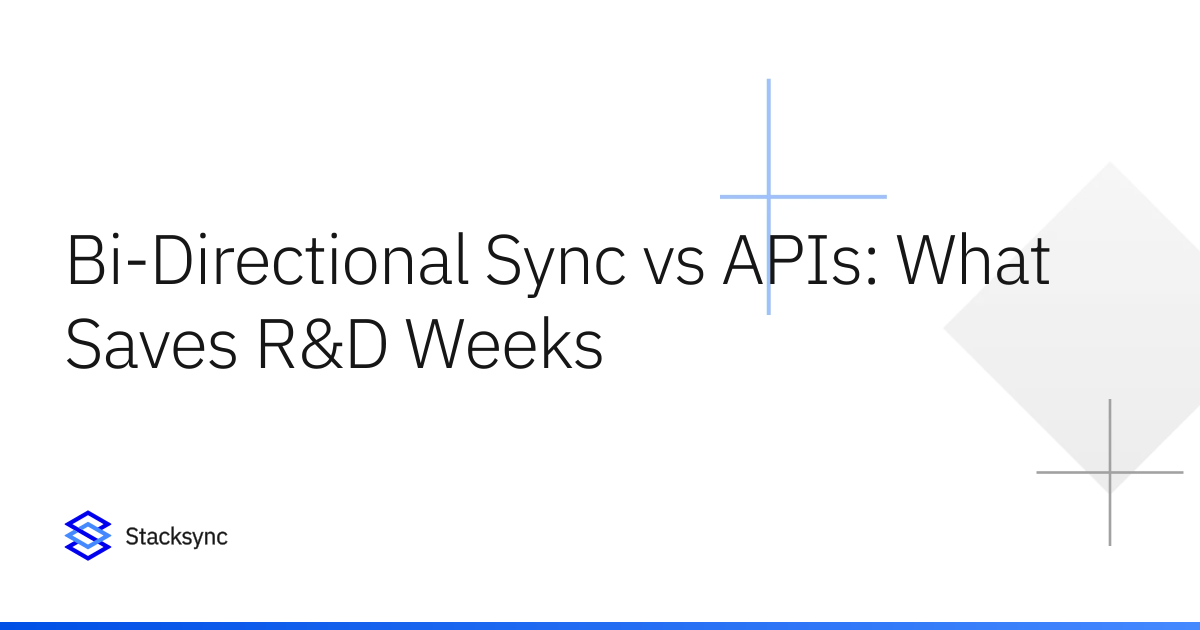 Bi-Directional Sync vs APIs: What Saves R&D Weeks