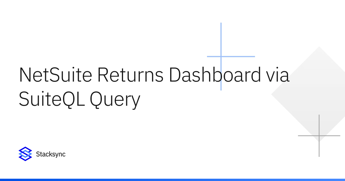 NetSuite Returns Dashboard via SuiteQL Query | Stacksync