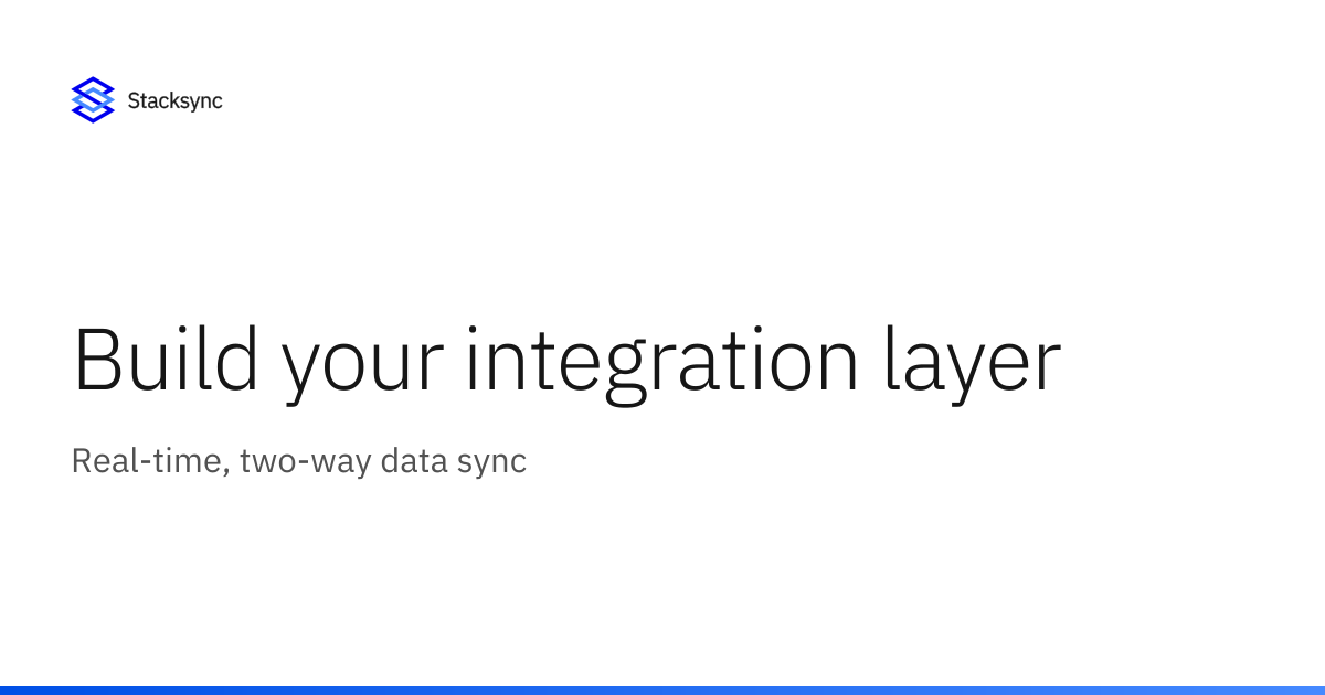 Stacksync: real-time, two-way data sync platform