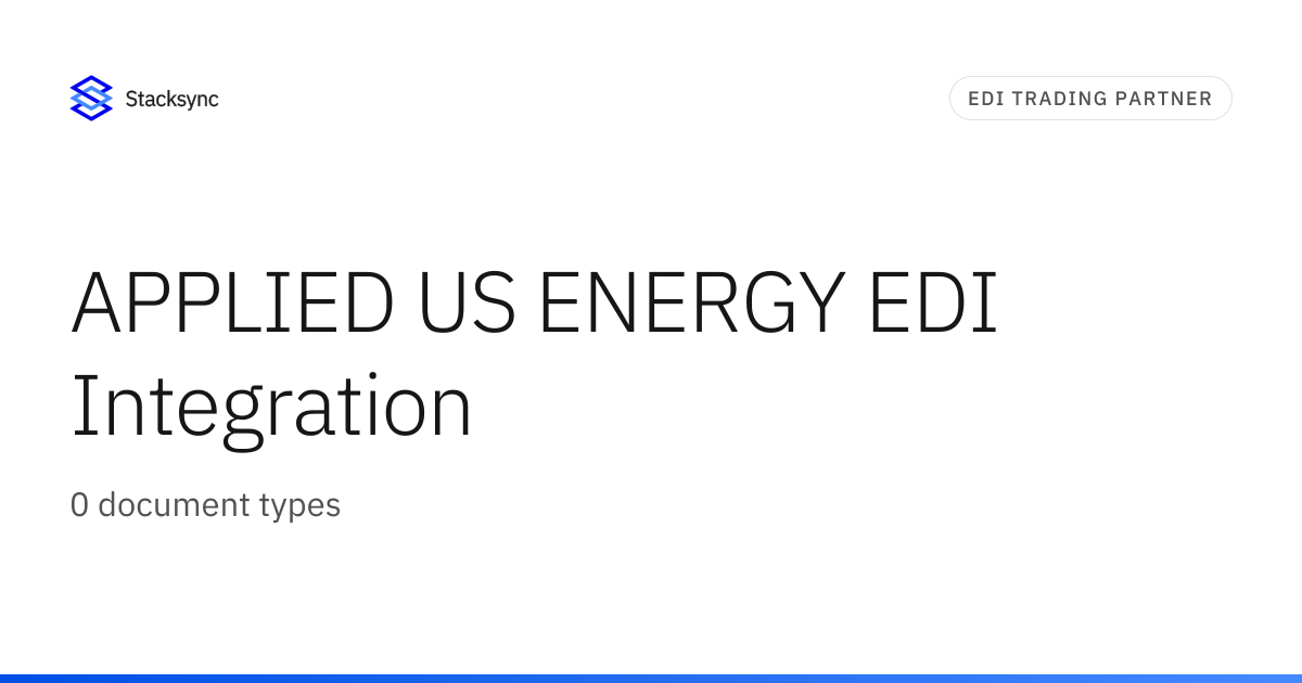 APPLIED US ENERGY EDI Integration | Stacksync