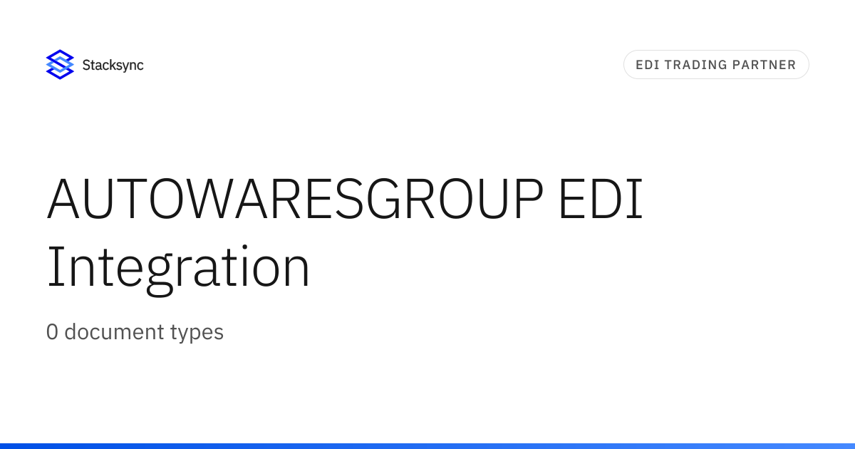 AUTOWARESGROUP EDI Integration | Stacksync