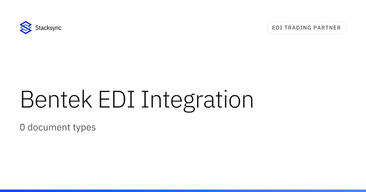 Bentek EDI Integration | Stacksync