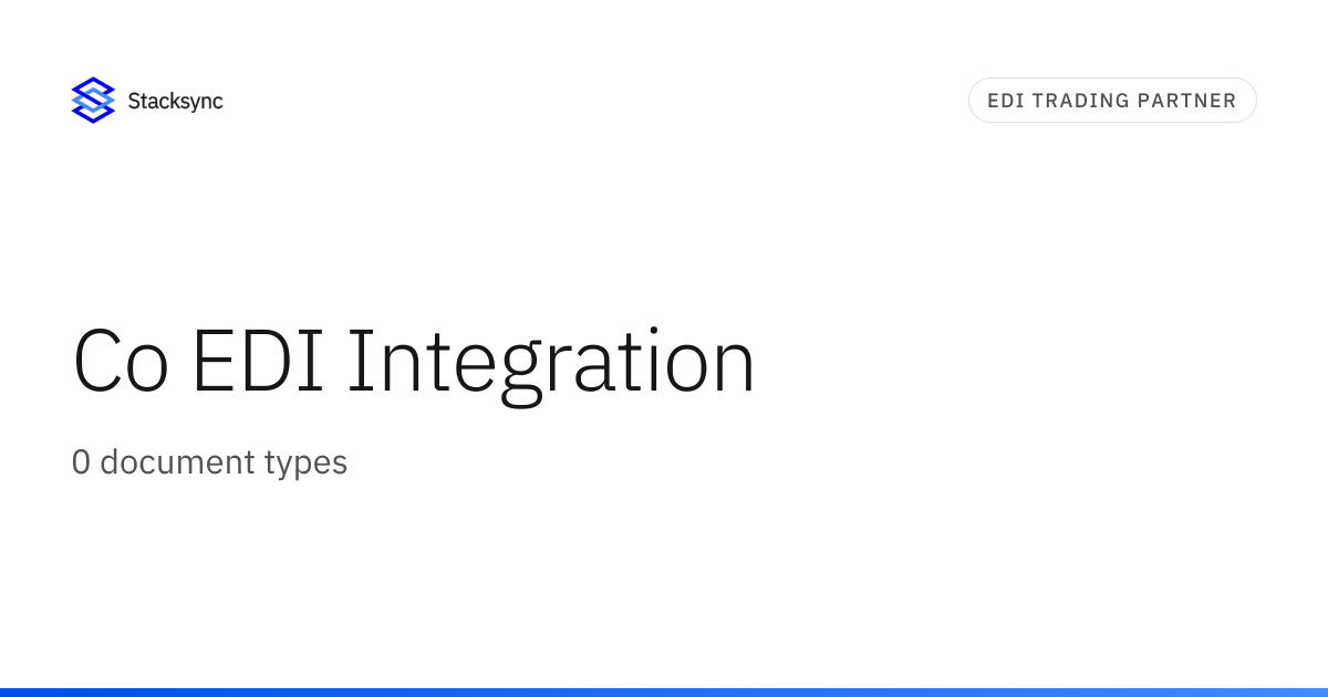 Co EDI Integration | Stacksync