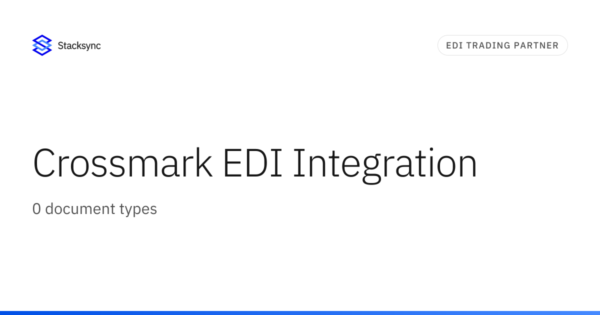Crossmark EDI Integration | Stacksync