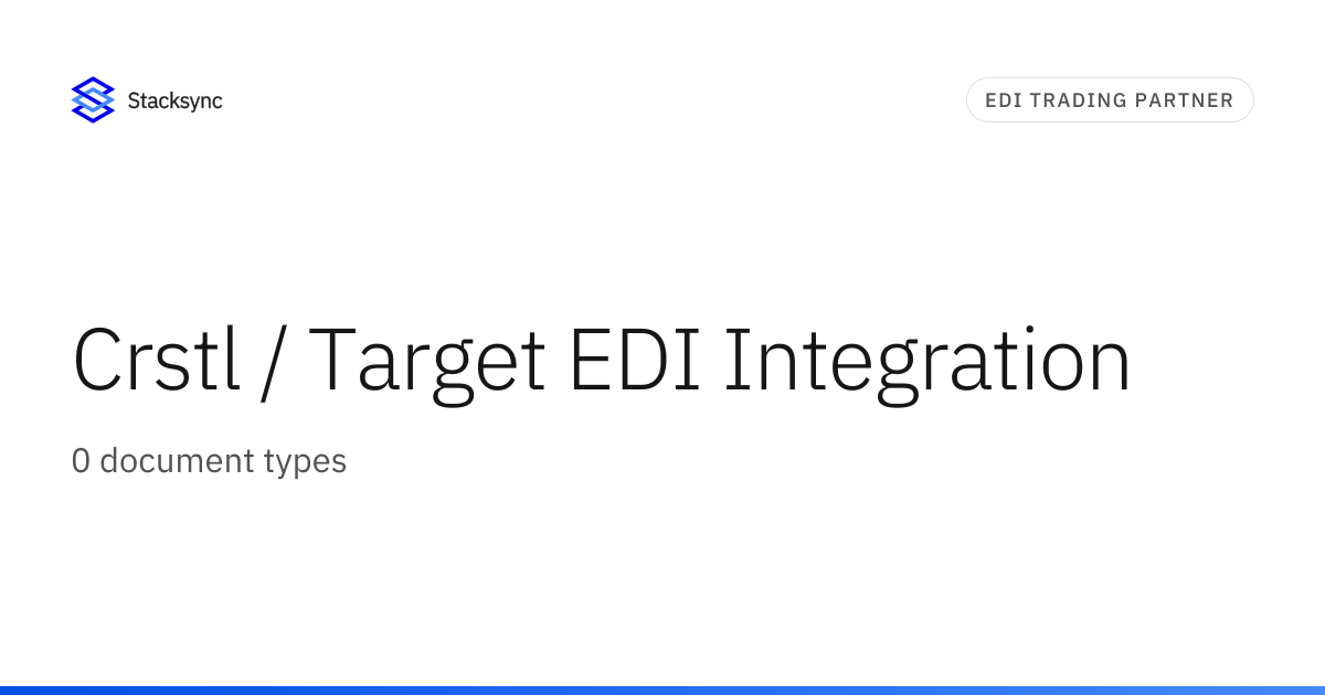 Crstl / Target EDI Integration | Stacksync