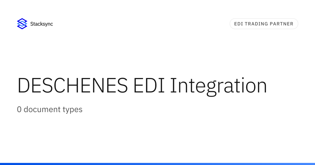 DESCHENES EDI Integration | Stacksync