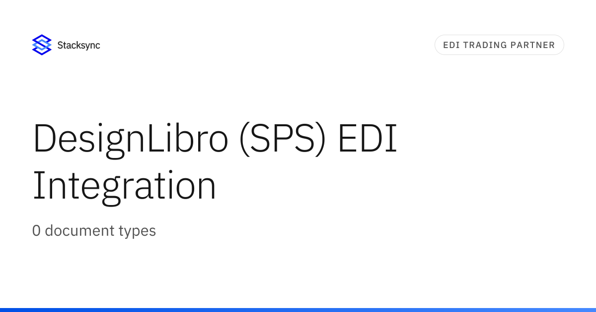 DesignLibro (SPS) EDI Integration | Stacksync