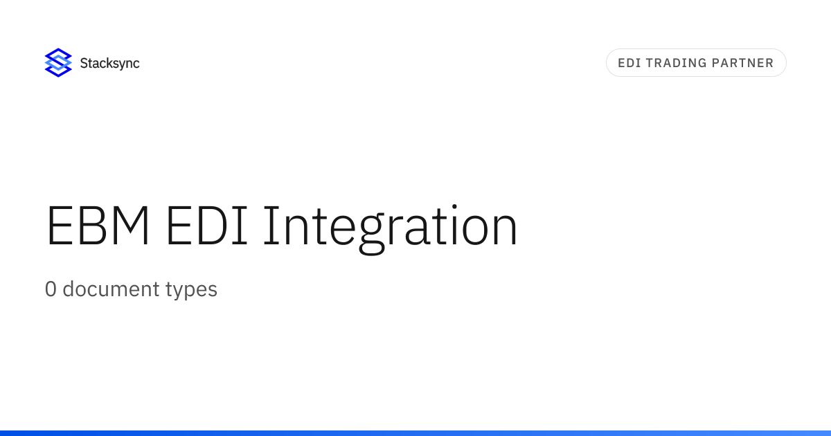EBM EDI Integration | Stacksync