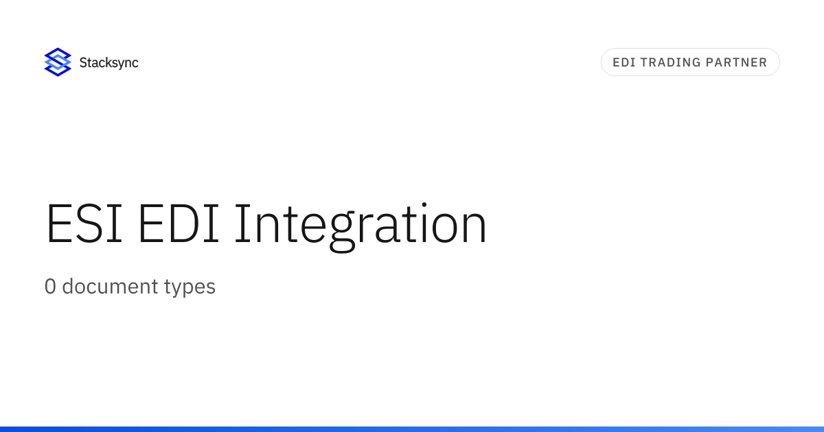 ESI EDI Integration | Stacksync