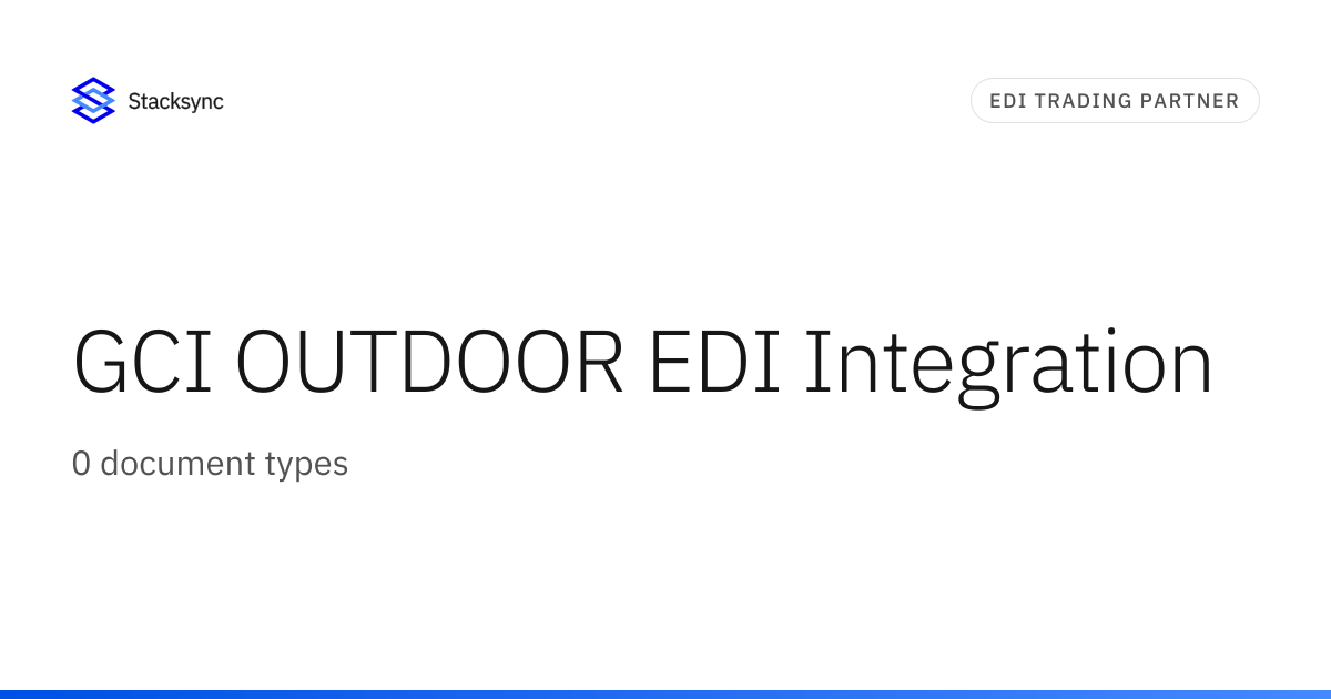 GCI OUTDOOR EDI Integration | Stacksync