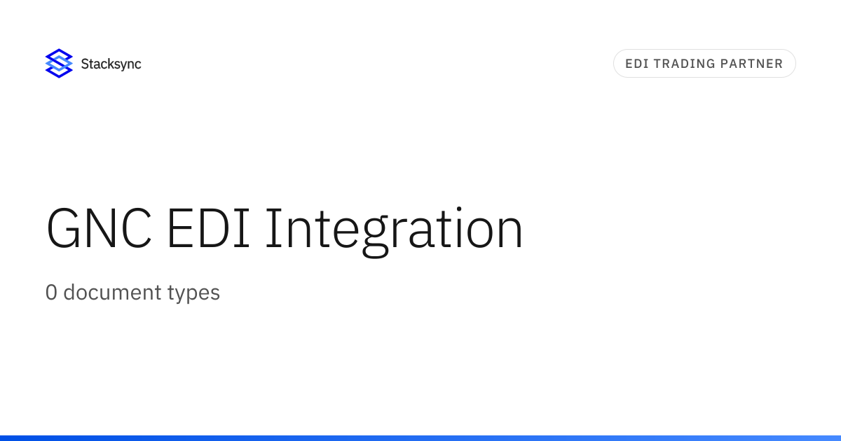 GNC EDI Integration | Stacksync