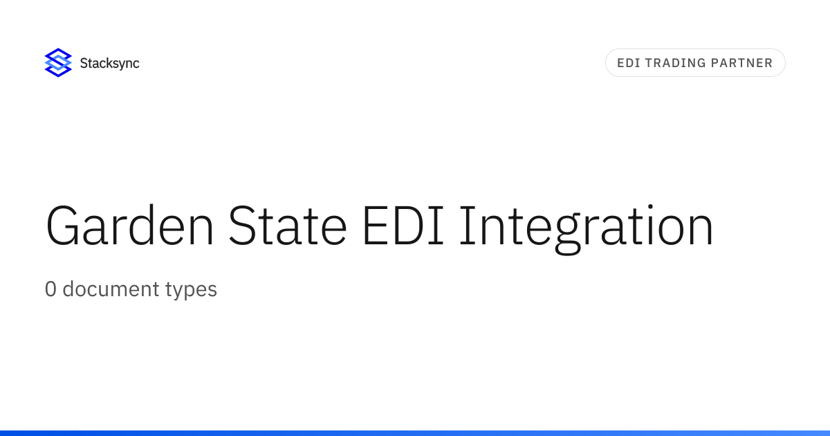 Garden State EDI Integration | Stacksync