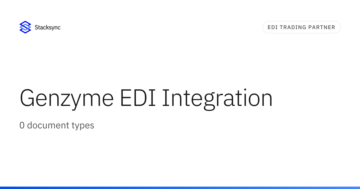 Genzyme EDI Integration | Stacksync