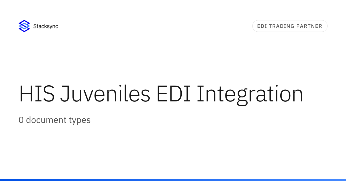 HIS Juveniles EDI Integration | Stacksync