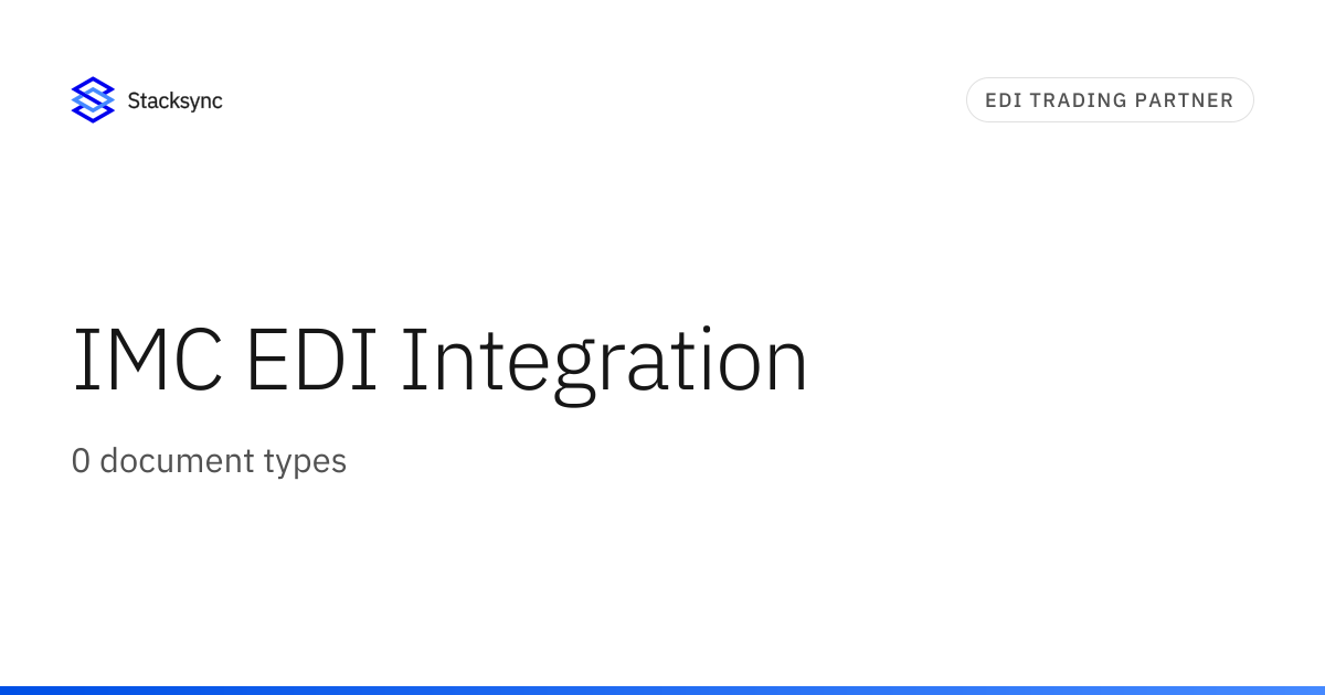 IMC EDI Integration | Stacksync