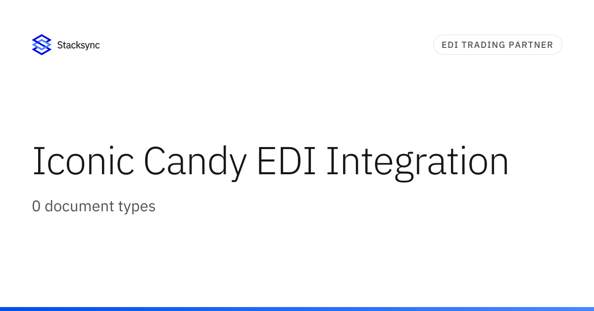 Iconic Candy EDI Integration | Stacksync