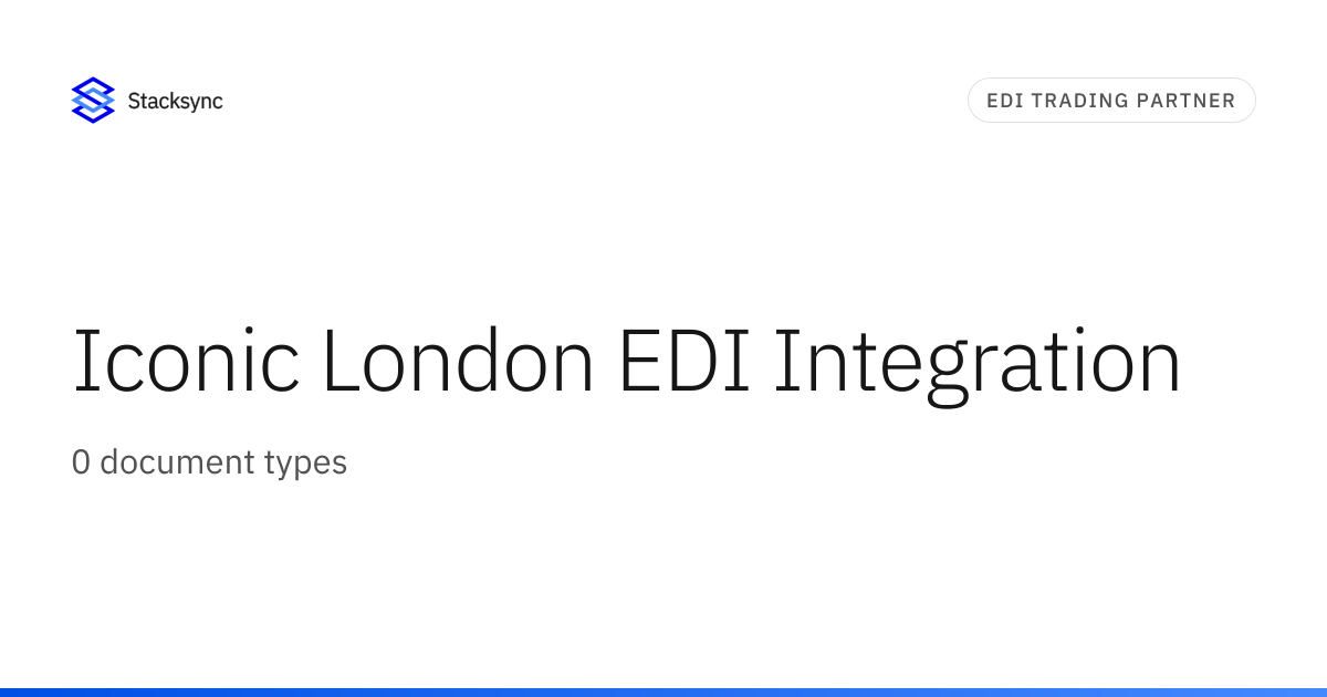 Iconic London EDI Integration | Stacksync