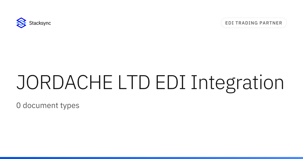 JORDACHE LTD EDI Integration | Stacksync