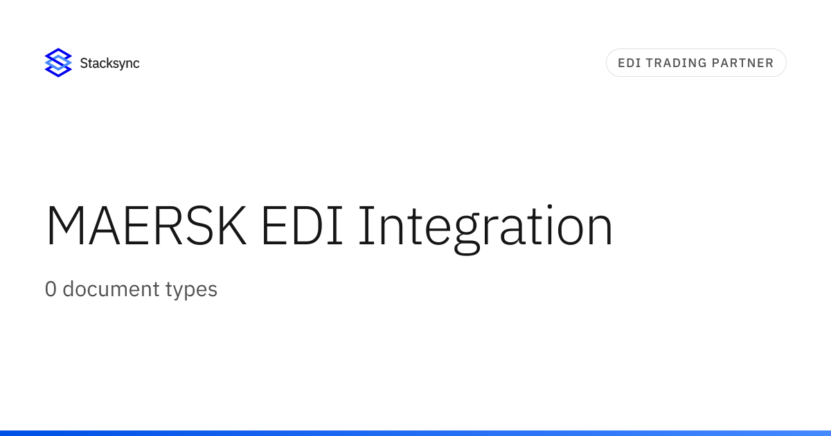 MAERSK EDI Integration | Stacksync