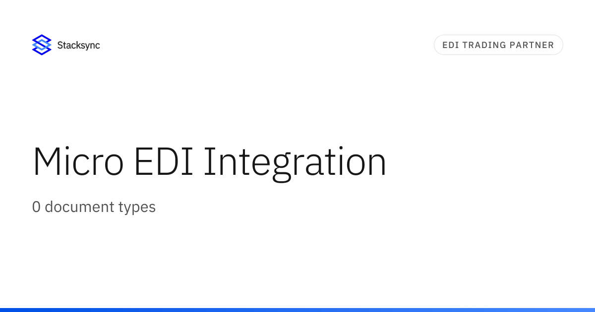 Micro EDI Integration | Stacksync