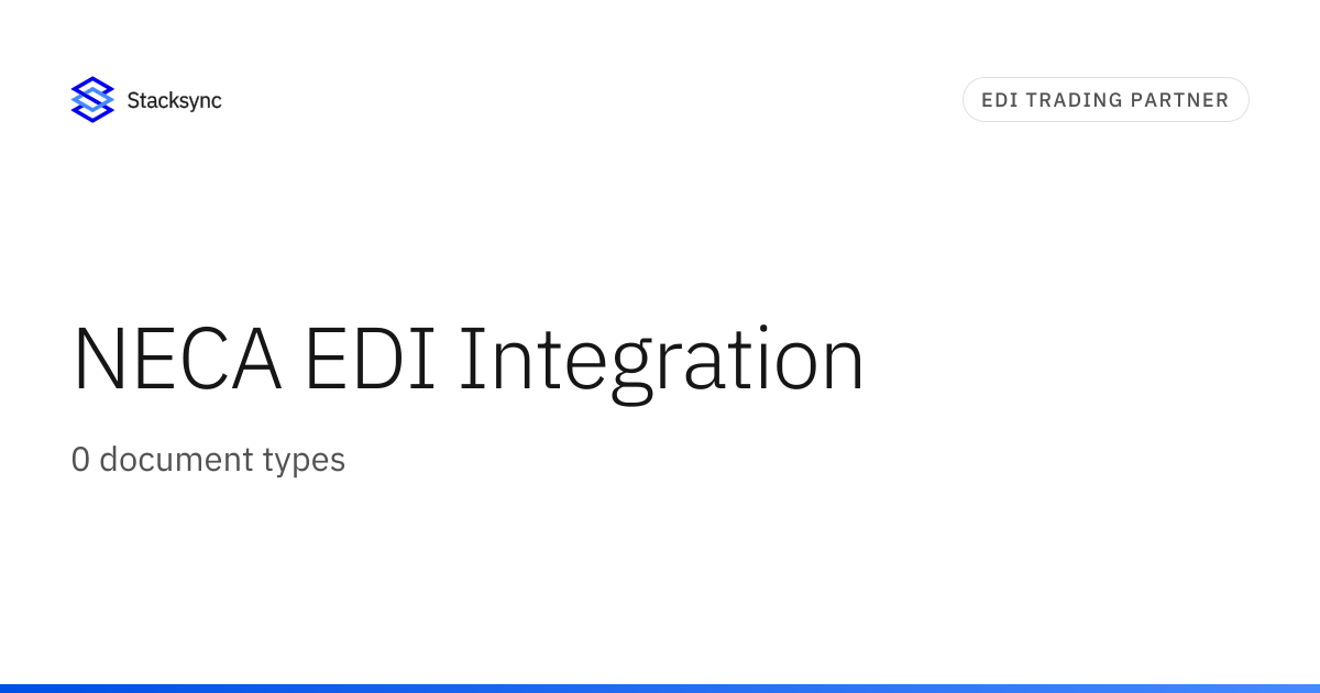 NECA EDI Integration | Stacksync
