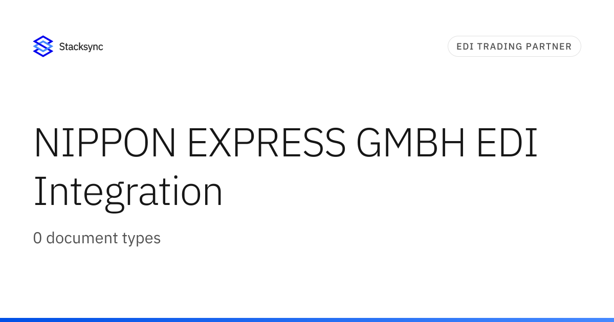 NIPPON EXPRESS GMBH EDI Integration | Stacksync