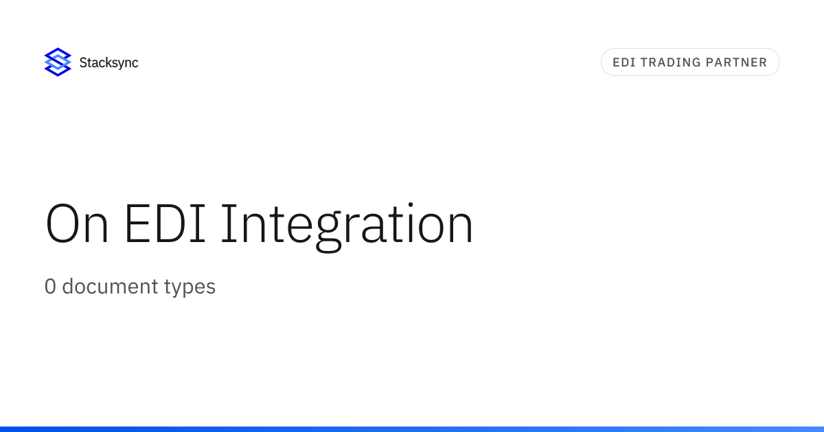 On EDI Integration | Stacksync