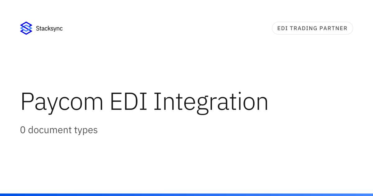 Paycom EDI Integration | Stacksync