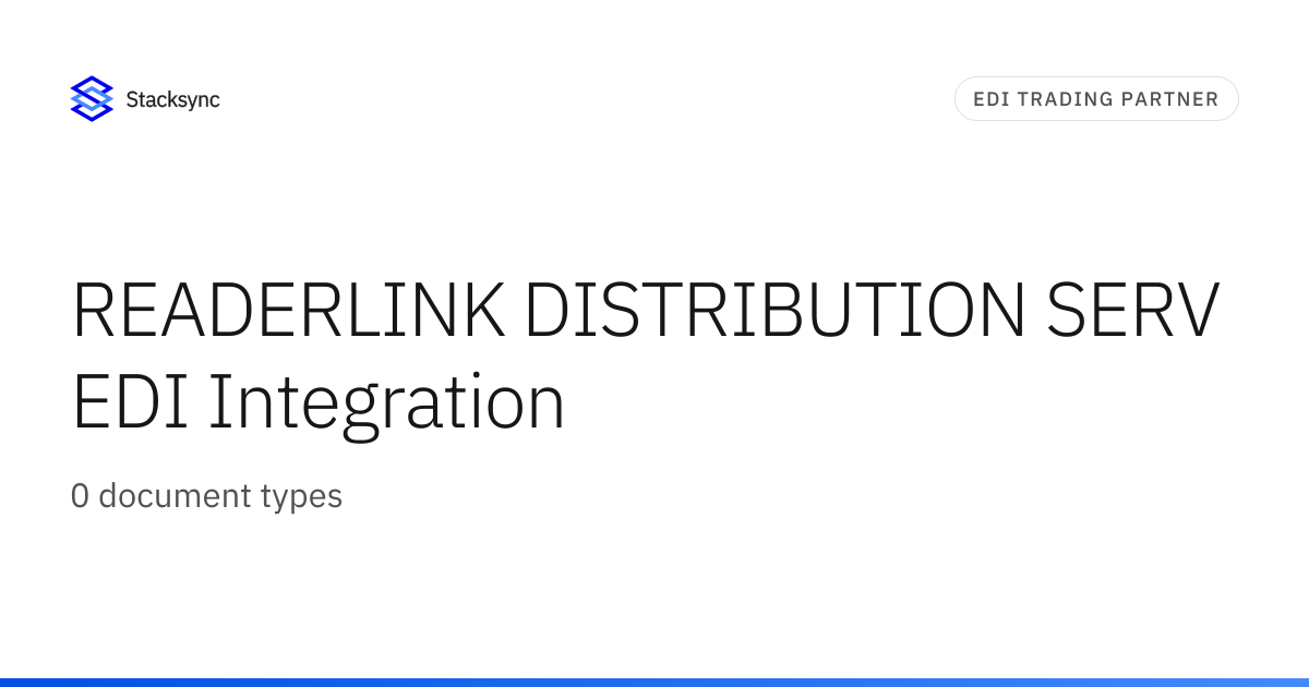 READERLINK DISTRIBUTION SERV EDI Integration | Stacksync