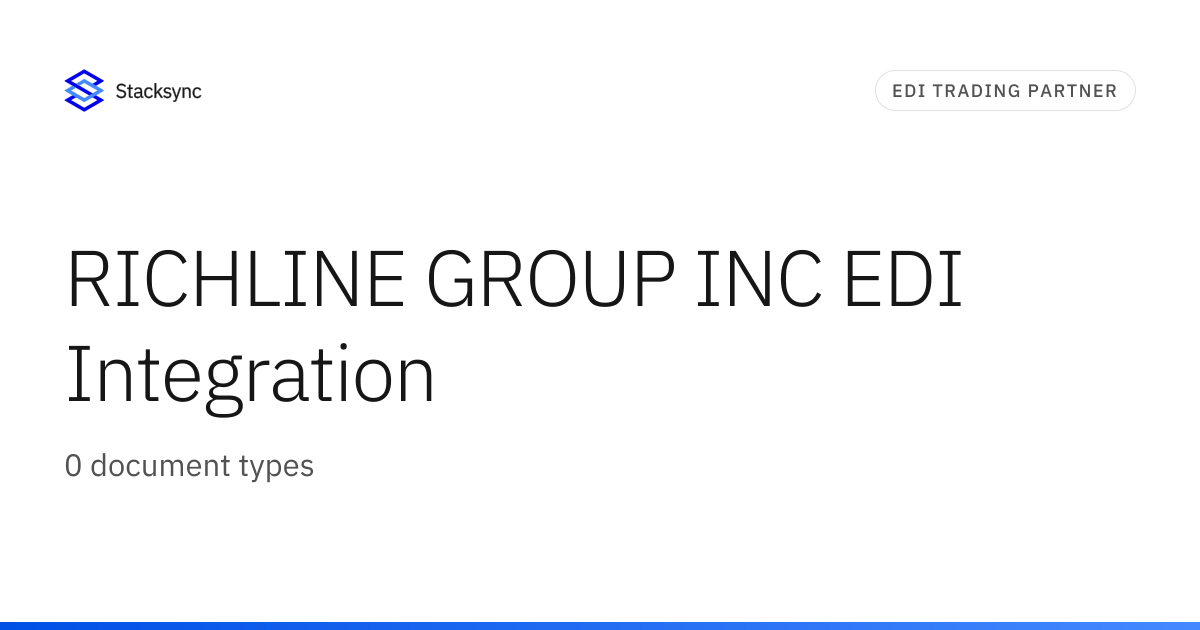 RICHLINE GROUP INC EDI Integration | Stacksync