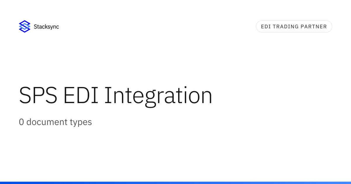 SPS EDI Integration | Stacksync