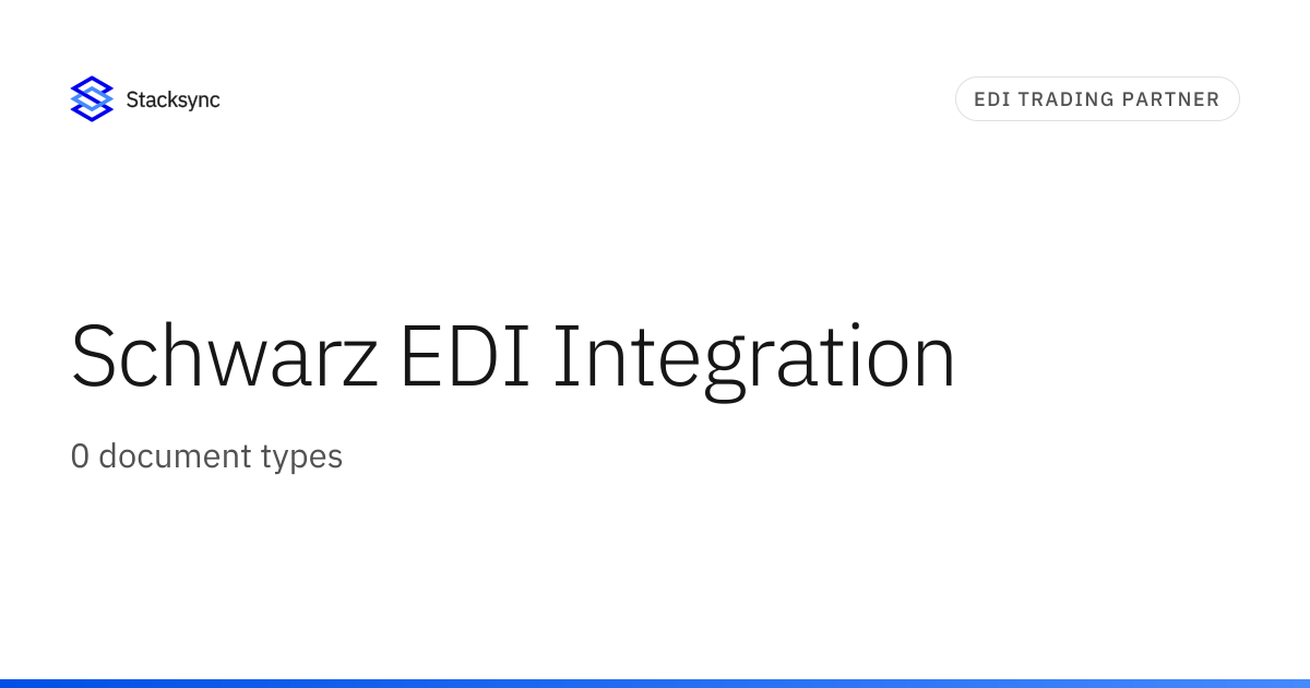Schwarz EDI Integration | Stacksync
