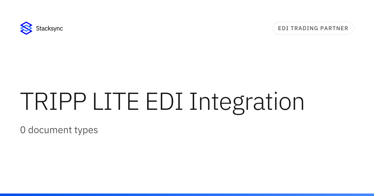 TRIPP LITE EDI Integration | Stacksync