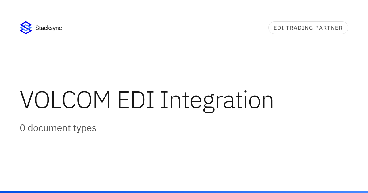 VOLCOM EDI Integration | Stacksync
