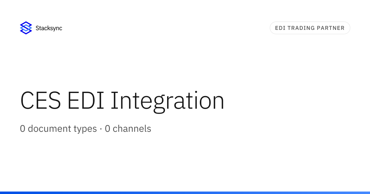CES EDI Integration | Stacksync