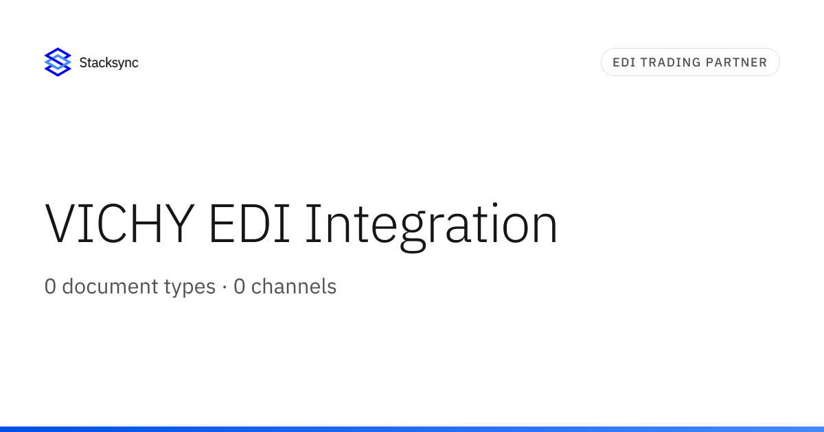 VICHY EDI Integration | Stacksync