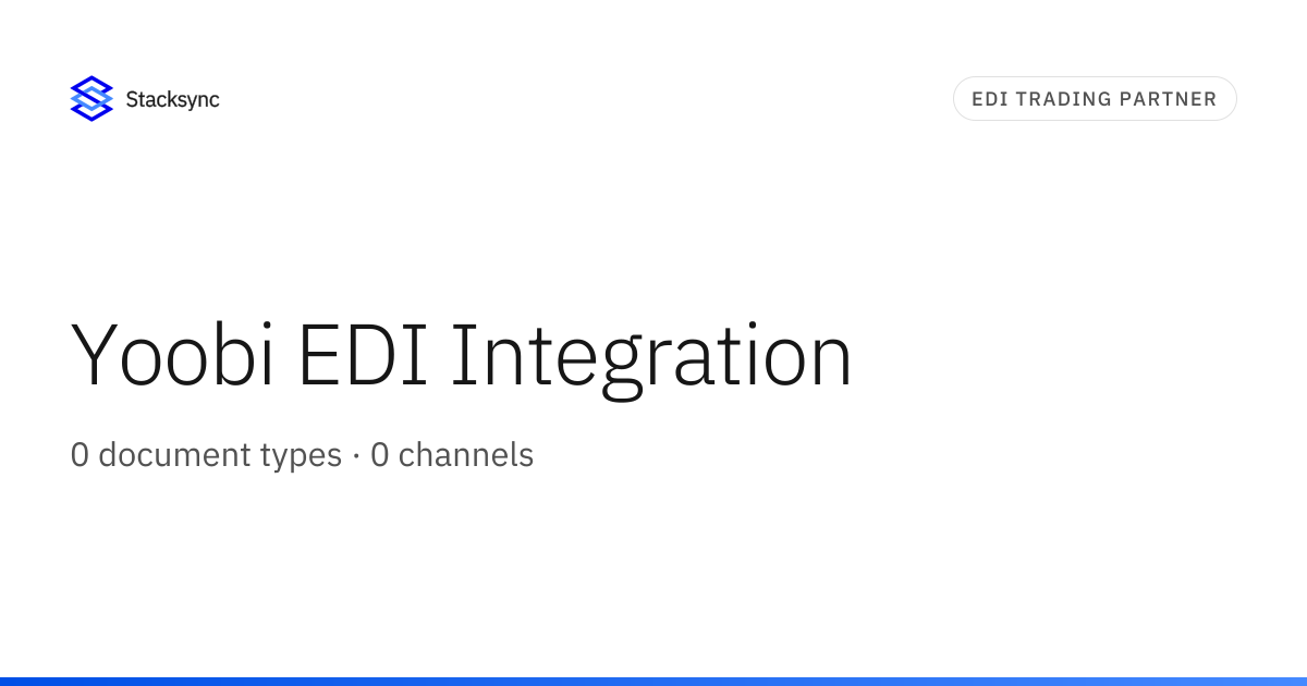 Yoobi EDI Integration | Stacksync