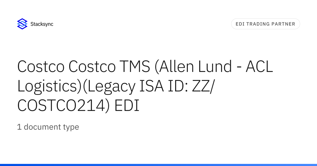 Costco EDI | Stacksync