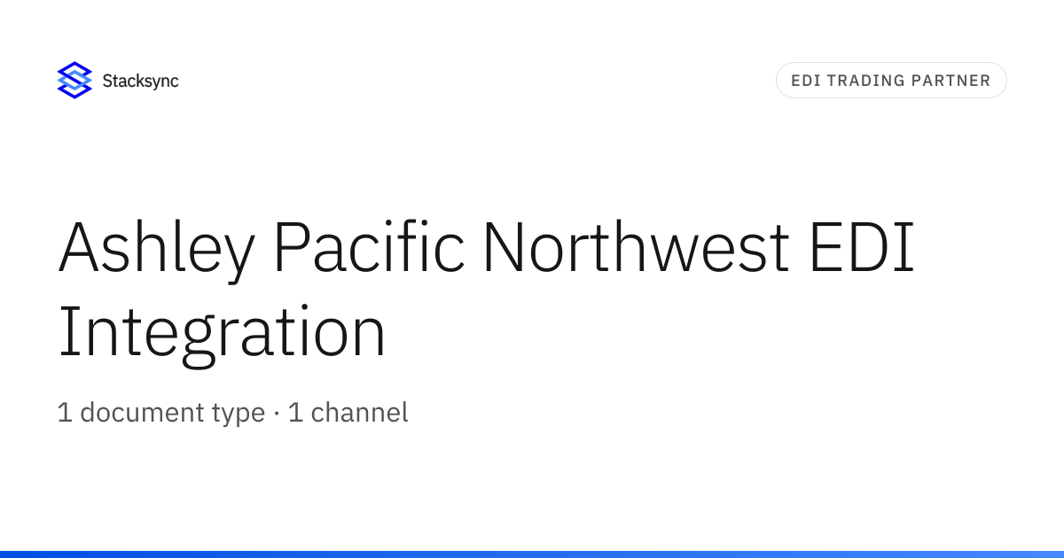 Ashley Pacific Northwest EDI Integration | Stacksync