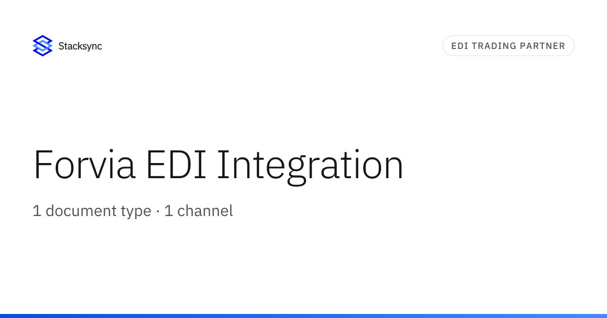 Forvia EDI Integration | Stacksync