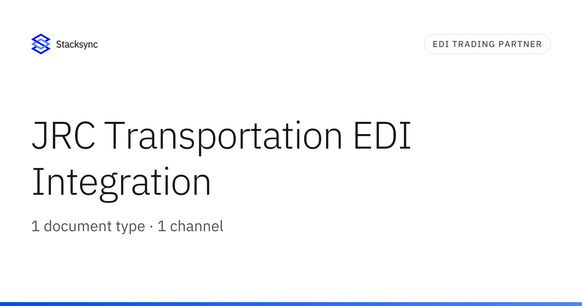 JRC Transportation EDI Integration | Stacksync