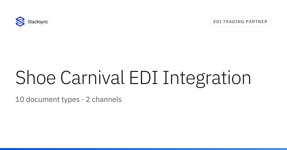 Shoe Carnival EDI Integration | Stacksync