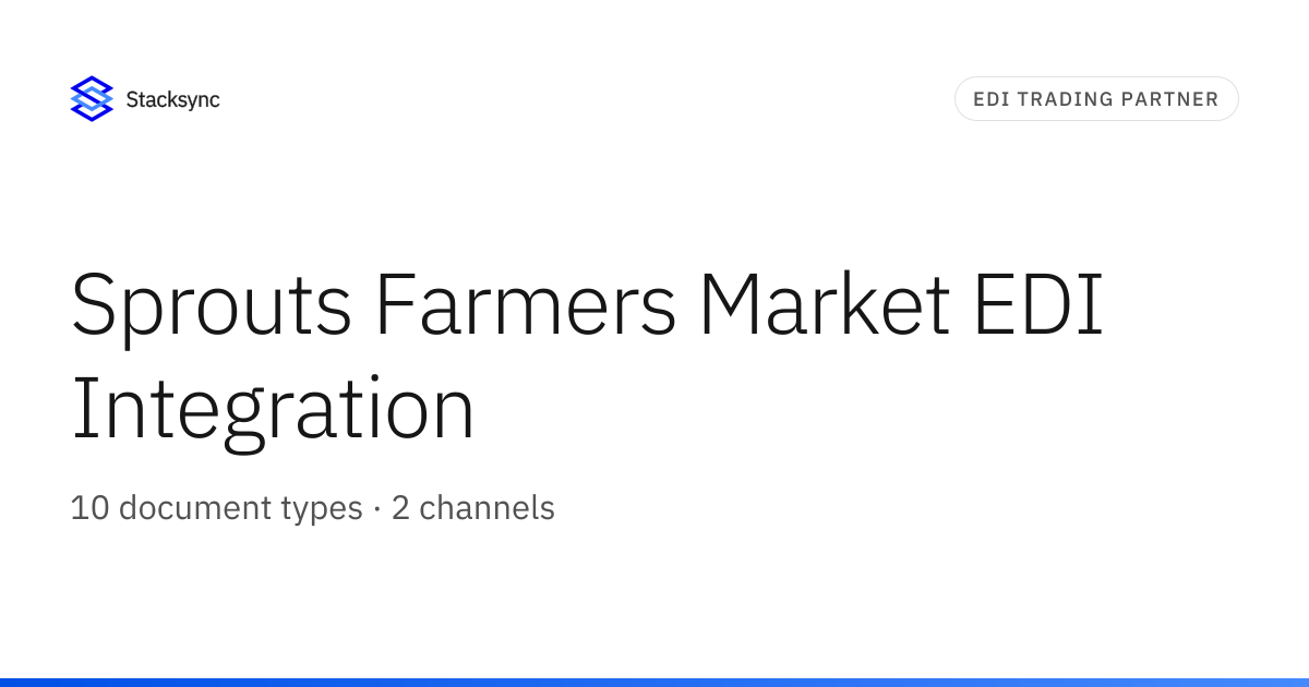 Sprouts Farmers Market EDI Integration | Stacksync