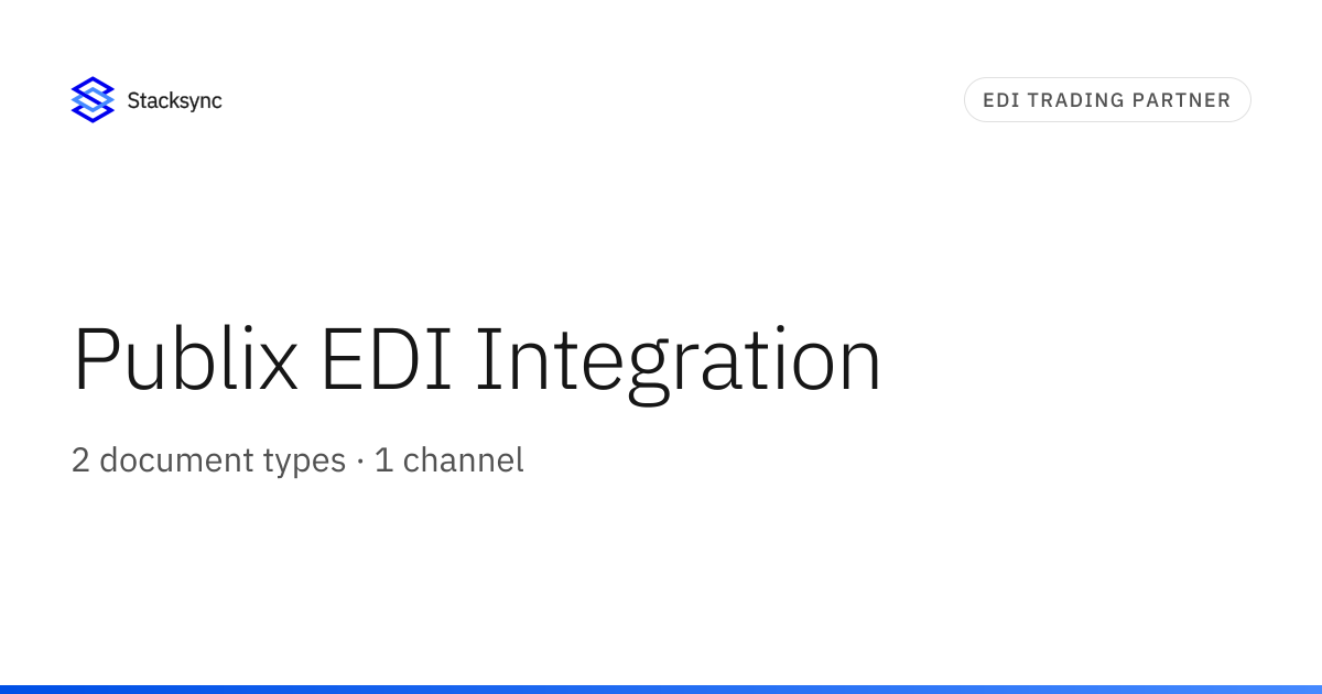 Publix EDI Integration | Stacksync