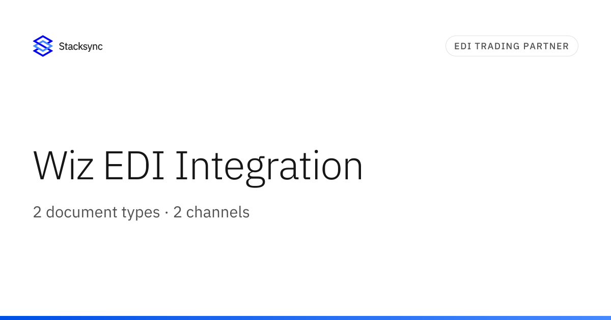 Wiz EDI Integration | Stacksync