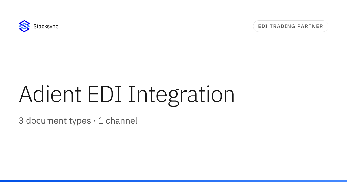Adient EDI Integration | Stacksync
