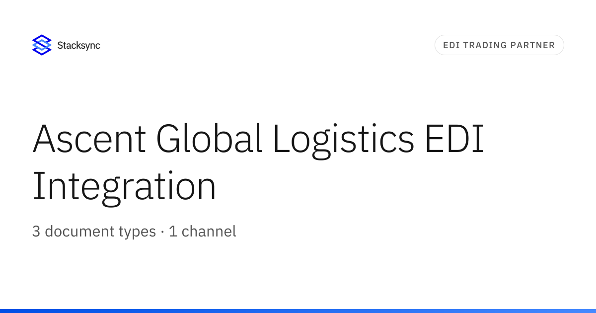 Ascent Global Logistics EDI Integration | Stacksync