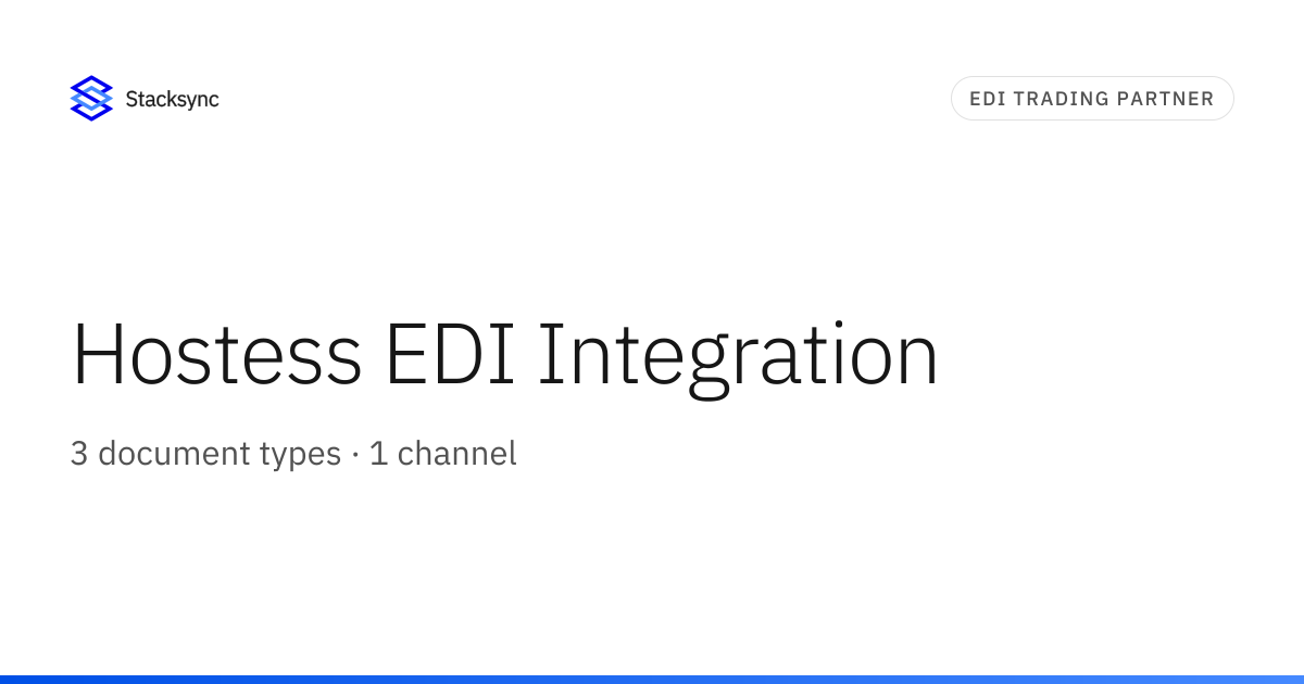 Hostess EDI Integration | Stacksync