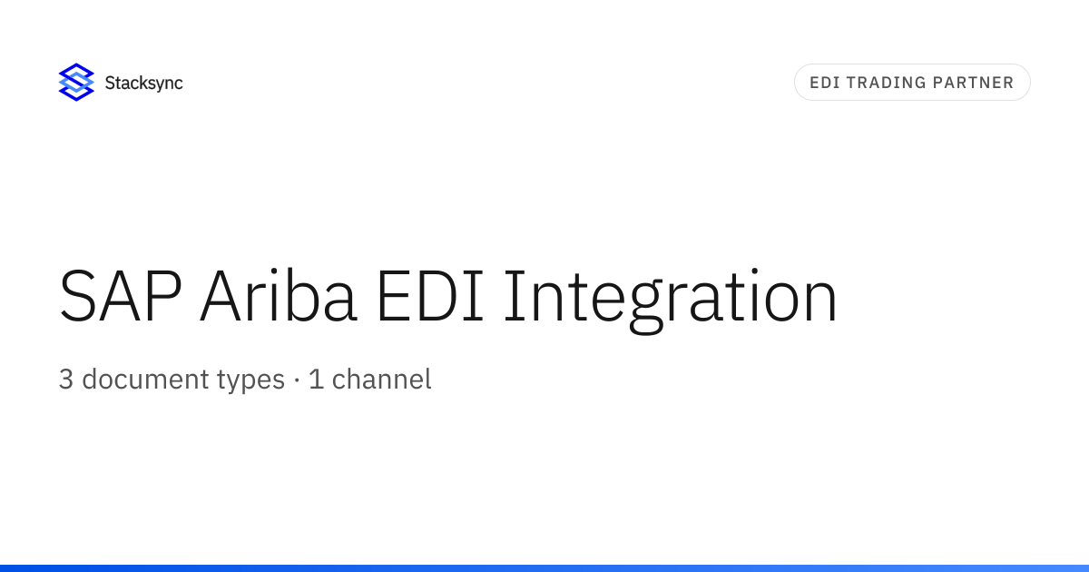 SAP Ariba EDI Integration | Stacksync