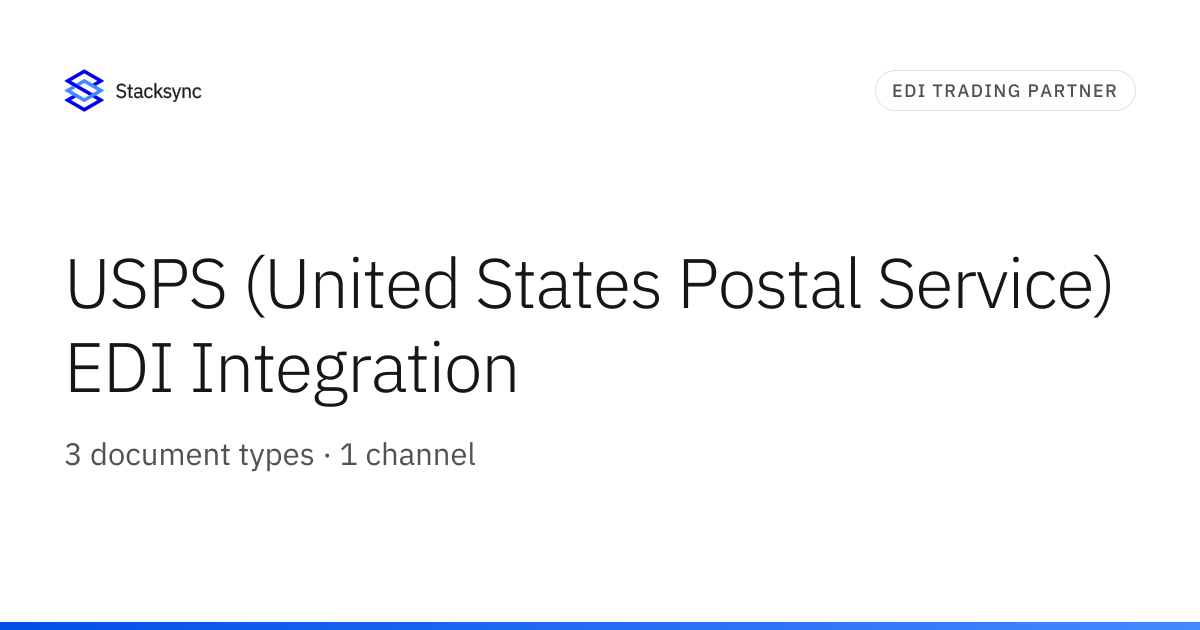 USPS (United States Postal Service) EDI | Stacksync